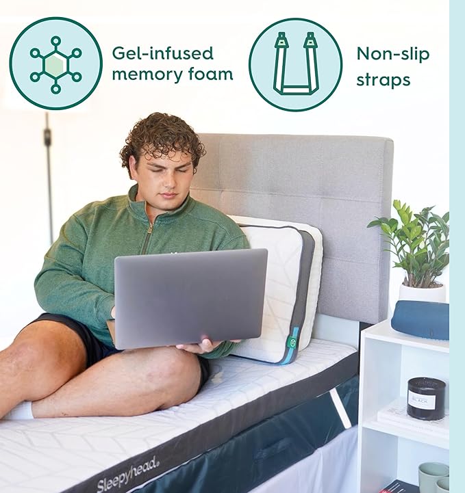 Sleepyhead Twin XL 2 Inch Gel Memory Foam Mattress Topper for College Dorm – Thick, Cooling & Comfortable Mattress Pad with Washable Cover – Dorm Room Essentials for College Students (XL Twin 2")