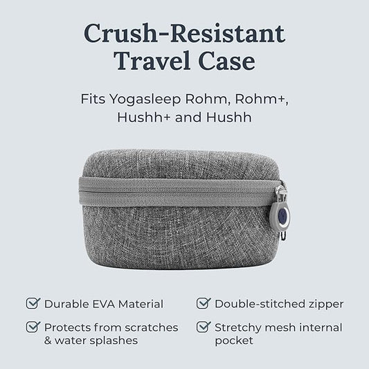 Yogasleep Crush-Resistant Travel Case for Hushh & Rohm White Noise Sound Machines, Provides Protection While Traveling, Double Stitch Zipper, Protection from Scratches & Water Splashes