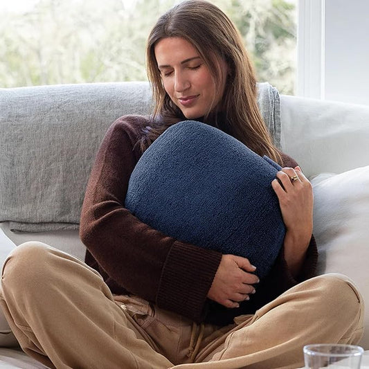 Quiet Mind Weighted Pillow for Adults 9 Lbs - Get Better Sleep - Sustainably Made and Chemical Free - Machine Washable (Medium, Blueberry)