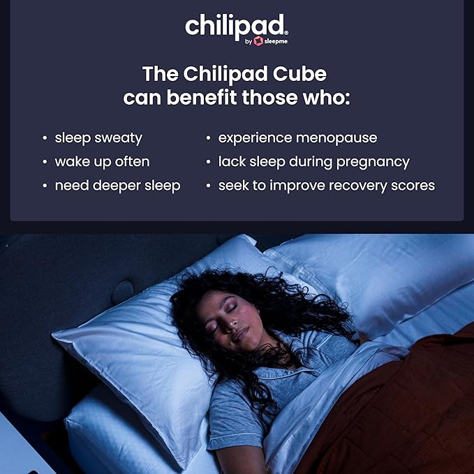 Chilipad Cube Bed Cooling System - Cooling & Heating Mattress Topper, Dual Zone Bed Temperature, Cool Sleep Enhancement, Temp Range of 60-115°F, WE Cal King Bedsize (72" W x 84" L), Model: CP516