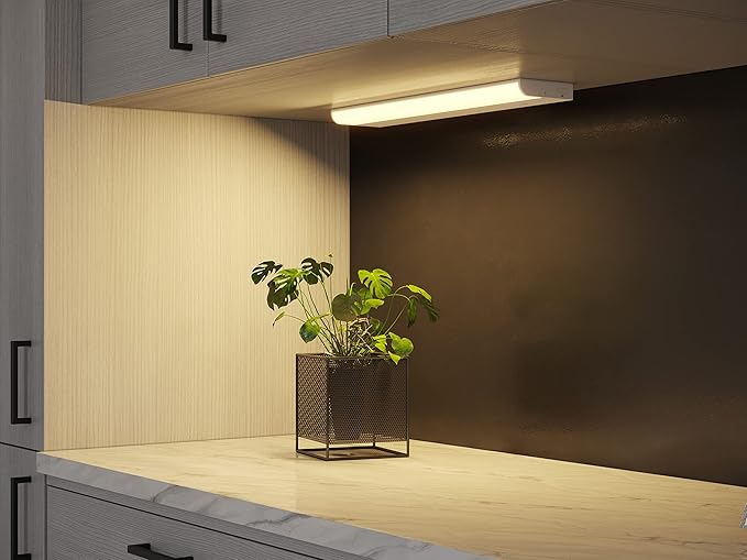 Good Earth Lighting 18" Smart Wi-Fi LED Direct Wire Undercabinet Bar Light - Wi-Fi + Bluetooth, White, 1100 Lumen, Tunable Color Temp 2700K-6500K, Energy Star