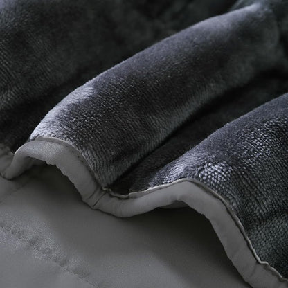 MOTRIP Weighted Blanket 10 Pounds Flannel, Soft Bed Blanket with Sanded Reversible, 48''x72'' 10lbs Dark Grey