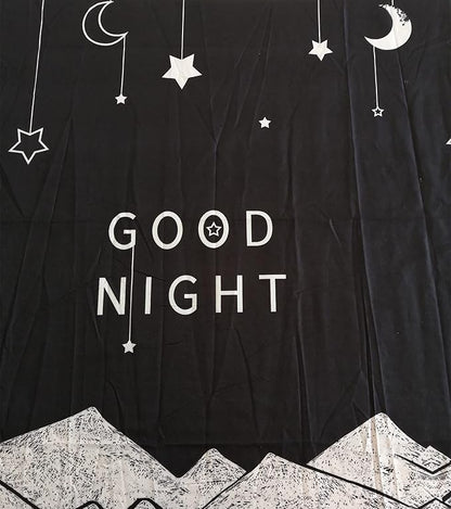 Bottom Bunk Bed Curtains Privacy Cloth Underbed Curtains for Low Loft Bed Twin, 2 Panels, Moon