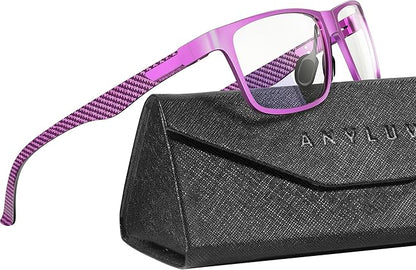 ANYLUV Blue Light Blocking Glasses Men Computer Gaming Glasses Lightweight Al-Mg Metal Anti Eyestrain Eye Protection