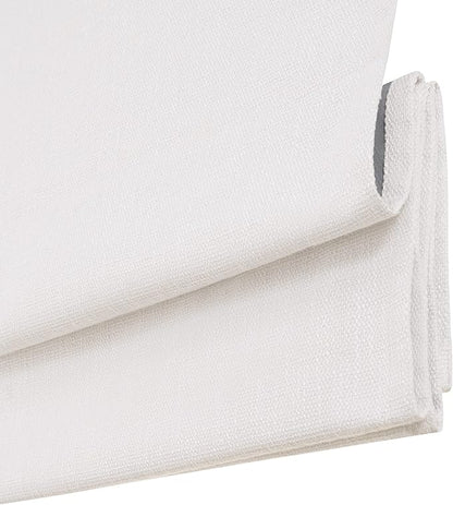 ECLIPSE Drew Noise Reducing Blackout Cordless Lined Window Roman Shade for Living Room, 35 in x 64 in, White
