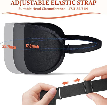 Funny 3D Zero Pressure Sleep Eye Mask for Men Women Side Sleeper, Adjustable Blackout Soft Breathable Eye Masks for Travel Nap Night Sleep, Humorous Gift Stocking Stuffers (Just Thinking)