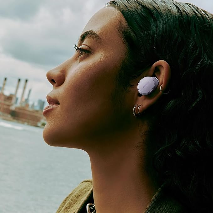 Bose QuietComfort Bluetooth Earbuds, True Wireless Earbuds with Active Noise Cancellation and Mic, Deep Bass, IPX4 Rating, Up to 8.5 Hours of Playtime, Chilled Lilac