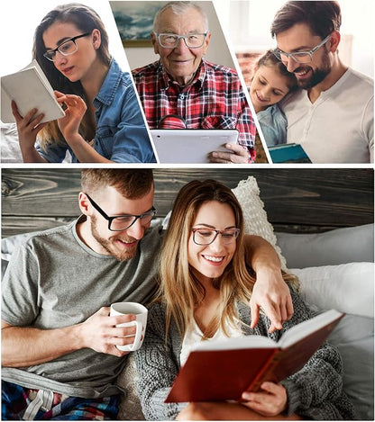 Blue Light Blocking Reading Glasses Men Large Oversized Square Readers Wide fit Cheaters for Men W/Big Head/Large Face