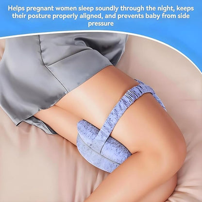 Alignment Pillow for Side Sleepers - 2025 Upgraded Knee Pillow for Hip Pain Relief, Sciatica, Leg Comfort w/Machine Washable Cover & Memory Foam (Mesh Blue)