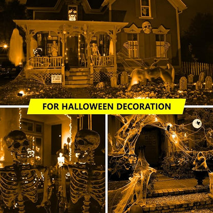 4 Pack A19 LED Orange Light Bulbs,120V E26 Halloween Orange LED Lights 9W Replace up to 100W, Dimmable Colored Light Bulbs for Porch, Home Lighting, Party Decoration, Holiday Lighting