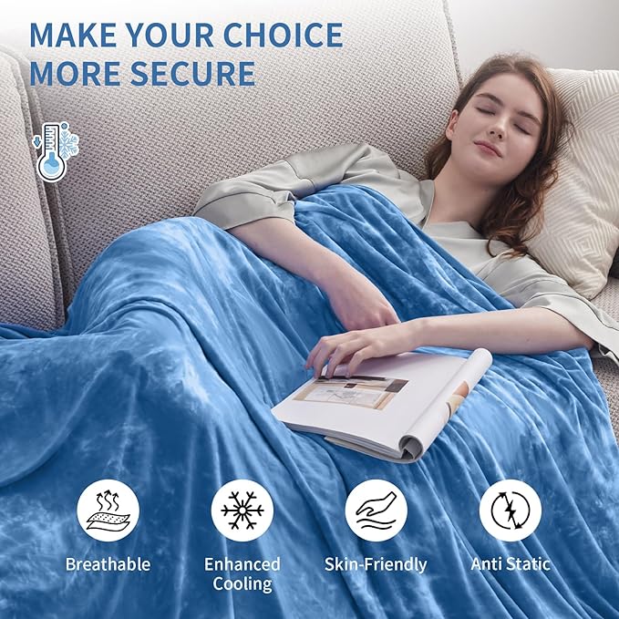 Guohaoi Cooling Blanket (90"x108"King Size) for HotSleepers,Decortive Tie Dye,Absorbs Heat to Keep Body Cool for Night Sweats,Arc-Chill Q-Max >0.5Cool Fiber,Keep Cool,All-Season.