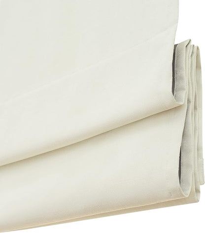 Eclipse Kylie Total Privacy Blackout Cordless Lined Window Roman Shade for Living Room, 35 in x 64 in, Ivory