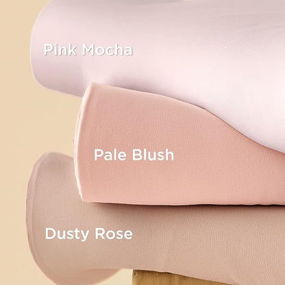 Bedsure Duvet Cover Queen Size - Soft Double Brushed Bedding Set for Kids & Adults, Zipper Closure, 3 Pieces, Includes 1 Duvet Cover (90"x90") & 2 Pillow Shams, NO Comforter, Pale Blush