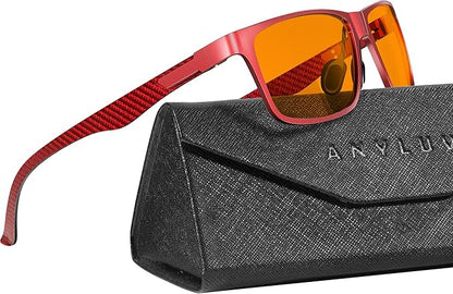 ANYLUV Blue Light Blocking Glasses Men Computer Gaming Glasses Lightweight Al-Mg Metal Anti Eyestrain Eye Protection