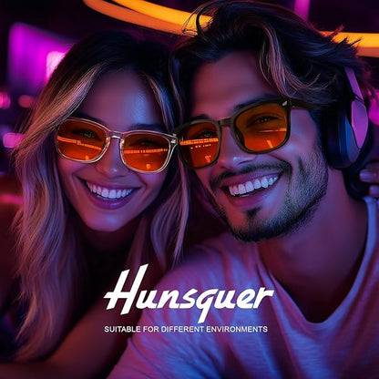 hunsquer Blue Light Glasses for Woman/Men Computer Blue Light Glasses