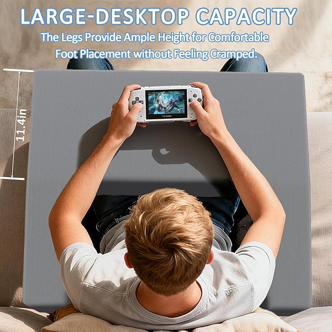 Lap Pillow Desk - Gaming Pillows for Lap, Multi-Functional Reading&Book Pillow and Machine Washable Desk Pillows for Napping, Work & Sofa Couch Use