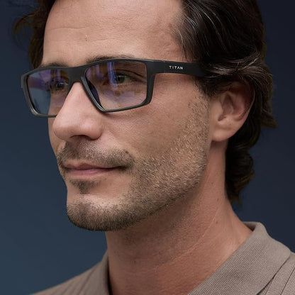 Titan Gaming Glasses, Blue Light Blocking, Night Driving Glasses for Men, Computer Protection Christmas Gift for Gamers