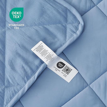 Cozy Bliss Cooling Blanket for Hot Sleepers Queen Size, Q-Max 0.45 Cooling Comfort, Cold Blankets for Night Sweats Sleeping, Ultra-Cool Lightweight Breathable Summer Blanket for Bed, Deep Blue