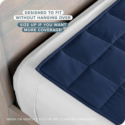 Bare Home Weighted Blanket Full or Queen Size 15lb (48" x 72") for Adults - All-Natural 100% Cotton - Premium Heavy Blanket Nontoxic Glass Beads (Dark Blue, 48"x72")