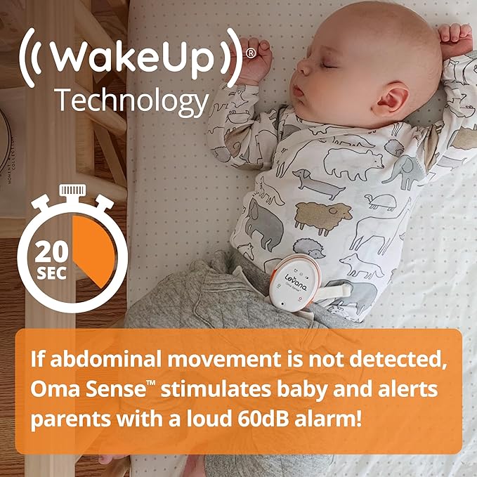 Levana Oma Sense Portable Baby Breathing Movement Monitor with Vibrations and Audible Alerts Designed to Stimulate Baby and Alert Parents
