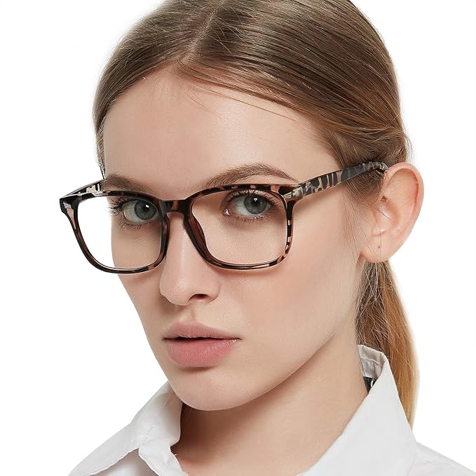 MARE AZZURO Computer Reading Glasses Women Blue Light Blocking Readers 0 1.00 1.25 1.50 1.75 2.00 2.25 2.50 2.75 3.00 3.50 4.00 5.00 6.00 (Leopard, 2.75)
