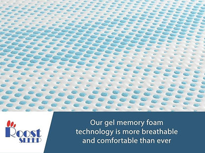 Roost Sleep Cool Cloud Supreme 3 Inch Gel Memory Foam Full Mattress Topper – Cooling, Ventilated Design for Back and Pressure Relief