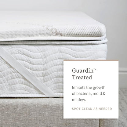 Saatva Graphite Memory Foam Mattress Topper - 3” Memory Foam Layer - Enhanced Comfort & Cooling - Queen