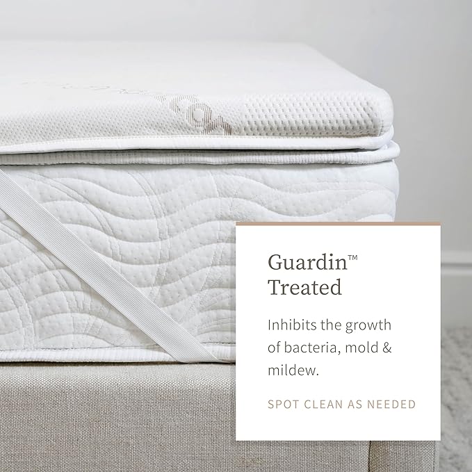 Saatva Graphite Memory Foam Mattress Topper - 3” Memory Foam Layer - Enhanced Comfort & Cooling - King