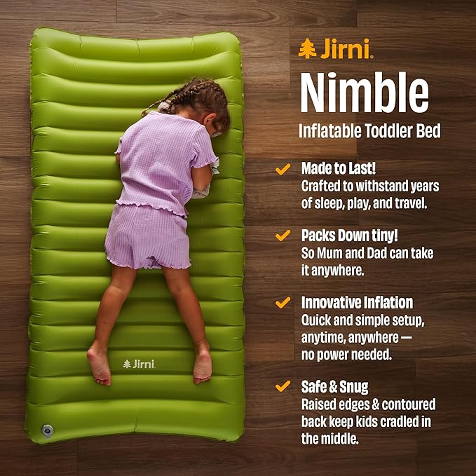 Toddler Camping Sleeping Pad with Pump Sack – Ultralight Kids Travel Mattress Made from Ripstop Nylon, Compact Backpacking Bed for Camping, Vanlife & Travel
