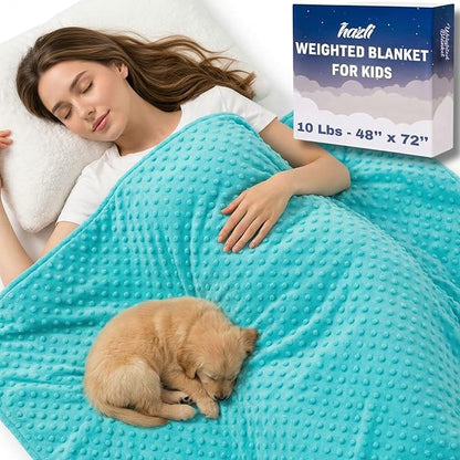Super Soft Weighted Blanket for Kids with Removable Cover - Children Heavy Blanket for Girls - Kids Weighted Blankets