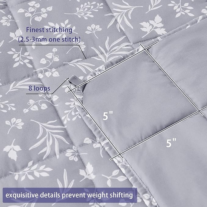 yescool King Size Weighted Blanket for Adults (20 lbs, 80” x 87”, Dove Grey) Cooling Heavy Blanket for Sleeping Perfect for 190-210 lbs, Breathable Blanket for Adults & Couple All Season