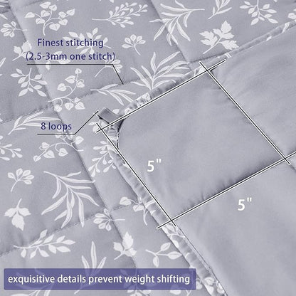 yescool King Size Weighted Blanket for Adults (20 lbs, 80” x 87”, Dove Grey) Cooling Heavy Blanket for Sleeping Perfect for 190-210 lbs, Breathable Blanket for Adults & Couple All Season