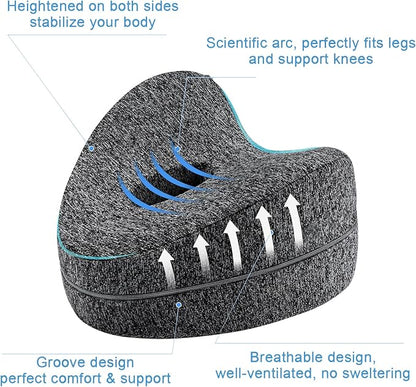 Leg Pillow, Knee Pillow for Side Sleepers, Leg Pillows for Sleeping, Knee Cushion for Sleeping,Suitable for Relieving Leg, Back, Knee Pain
