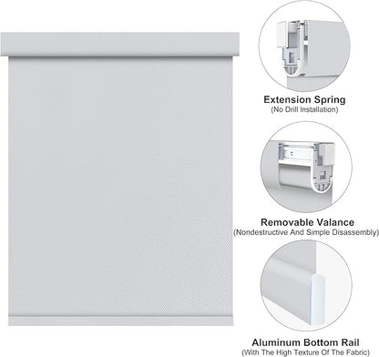 Bringnox No Drill Motorized Blinds with Remote,Blackout Windows,with Apple Homekit,Alexa,Google, with App,Voice Control Custom Size