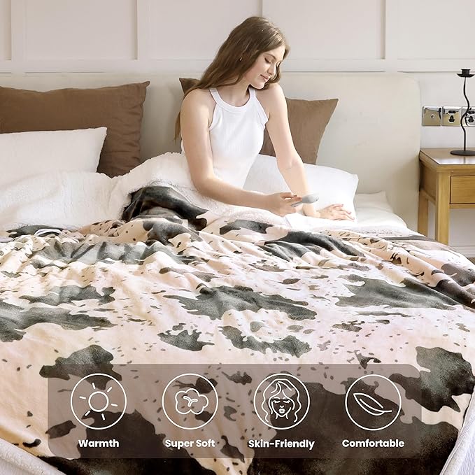 Heated Blanket Queen Blanket - Fast Heating Electric Blanket, Soft Flannel Heated Queen with 4 Time Settings,10 Heating Settings, Warm Gifts for Women & Mom & Grandma(84"x90"Light Coral)