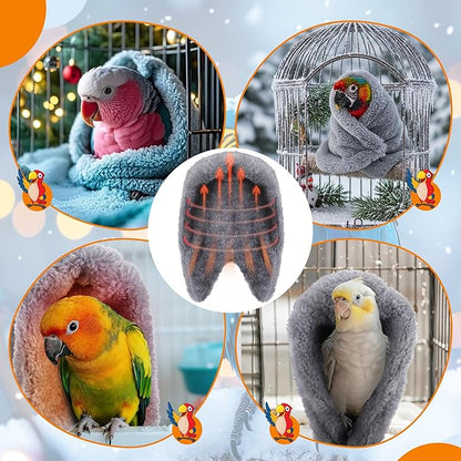 Dreyoo Snuggle Up Bird Cage Heater for Parrot and Small Birds,5V Low Voltage Heated Bird Perch with Constant Temperature Control & Anti Bite Line, Cozy Corner Warmer Blanket Cage Accessory(8.5" × 6")