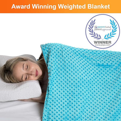 Super Soft Weighted Blanket for Kids with Removable Cover - Children Heavy Blanket for Girls - Kids Weighted Blankets