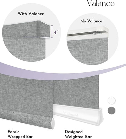 Graywind Motorized Sliding Panels Blackout Compatible with Alexa Google Smart Panel Track Blinds Remote Shades for Patio Sliding Door, Custom Size (Light Grey)