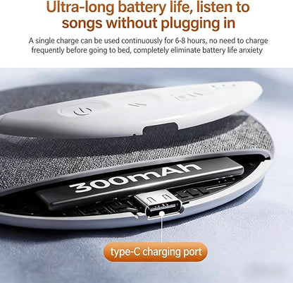 Bluetooth Pillow Speaker for Sleeping, Under Pillow Speaker with Sleep Timer & White Noise, Thin Speaker for Bed, Hi-Fi Sound, 48H Battery, Type-C, Private Listening for Adults & Kids (Pro)