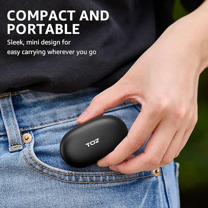 TOZO Wireless Earbuds Build in Mic Clear Calls Ergonomic Light Weight Bluetooth 5.3 in Ear Headphones Waterproof Premium Stereo Sound Ear Buds 30H Playtime with 32 EQs via APP