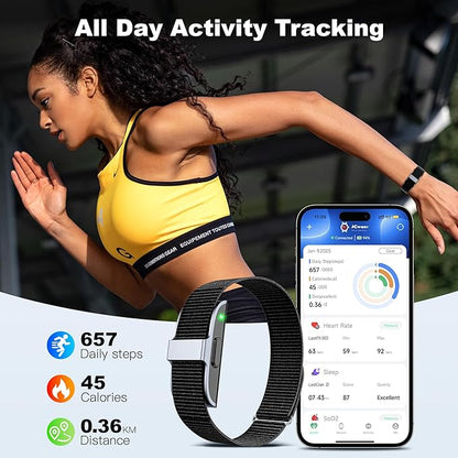 Fitness Tracker with Blood Pressure & Blood Oxygen Monitor, 24/7 Heart Rate Sleep Tracking, IP68 Waterproof Smart Watch, Step Calorie Counter, Activity Tracker for Men Women - No Subscription