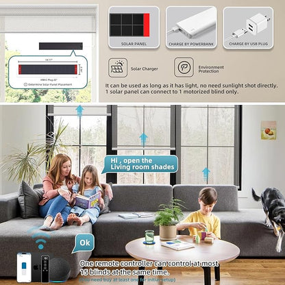 SmartWings Motorized Roller Shades 5% Openness Without Privacy Custom Size, Rechargeable Battery, Works with Matter/Apple HomeKit, Alexa, Thread/Zigbee, Remote Optional, 5% Openness White Linen