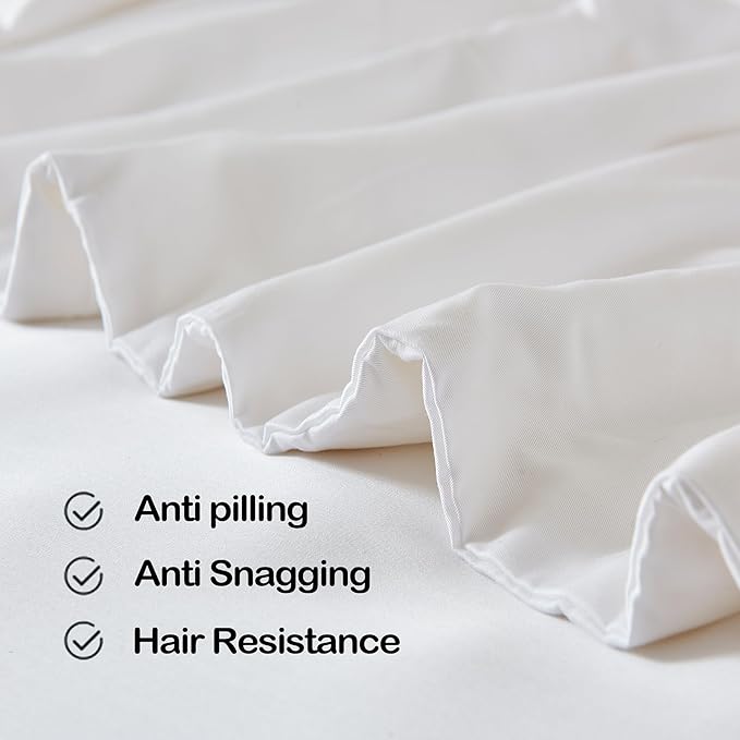 Cooling Comforter – 100% Viscose from Bamboo Shell & Fill, Silky Soft, Breathable, Lightweight All Season Duvet Insert, Down Alternative Blanket, King Size 106"x90", for Hot Sleepers & Sensitive Skin