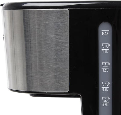 Haden Coffee Machine, 12 Cup Programmable Drip Coffee Maker with Auto Shut-Off Function and Reusable Washable Water Filter, Steel & Copper