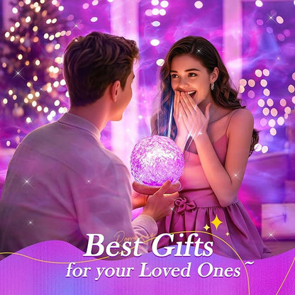 Mood Lighting Crystal Ball,18 Colors Northern Lights Projector & Aurora Light Projector for Bedroom, Dimmable Projector Night Light,Remote Ambient Lighting,Cute Room Decor for Teen Girls Birthday Gift