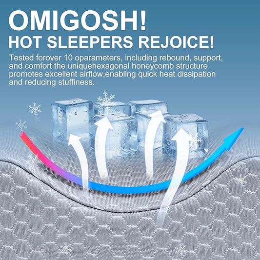 Knee Pillow for Side Sleepers,Cooling Leg Pillow for Sciatica, Knees,Back,Joints Between Legs,HIPS Pain Relief When Side Sleeping,Spine Aligning Support for Surgery Recovery, Pregnancy
