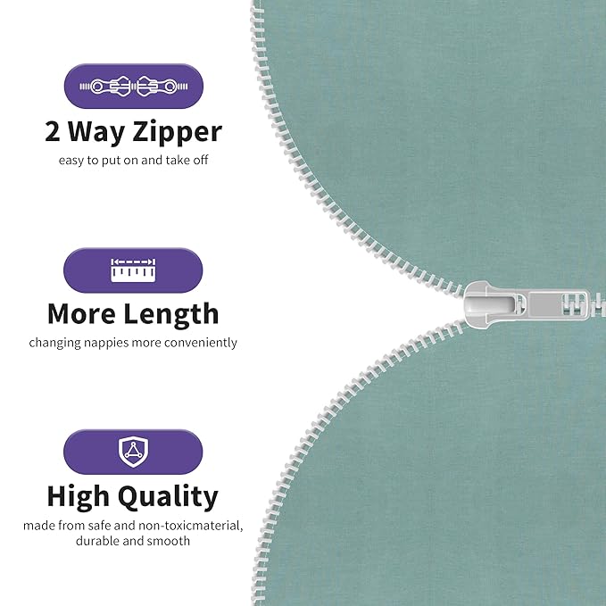 PuppyPaws Baby Sleep Sack 2-Pack Set, Transitional Swaddle, Sleep Sack 3-6 Months, Wearable Blanket Baby with 2-Way Zipper Summer, 95% Rayon derived from Bamboo, 5% Spandex