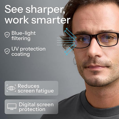 Gaoye 2.75 Professional Reading Glasses for All Day - Computer Readers with Blue Light Protection - Value Pack