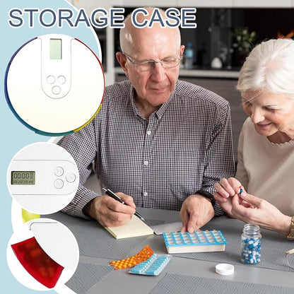 Automatic Pill Dispenser - Digital Medicine Organizer | Pill Organizer with Alarm Reminder, Automatic Pill Dispenser for Elderly with Alarm, Large Digital Disply for Prescriptions, Vitaminss