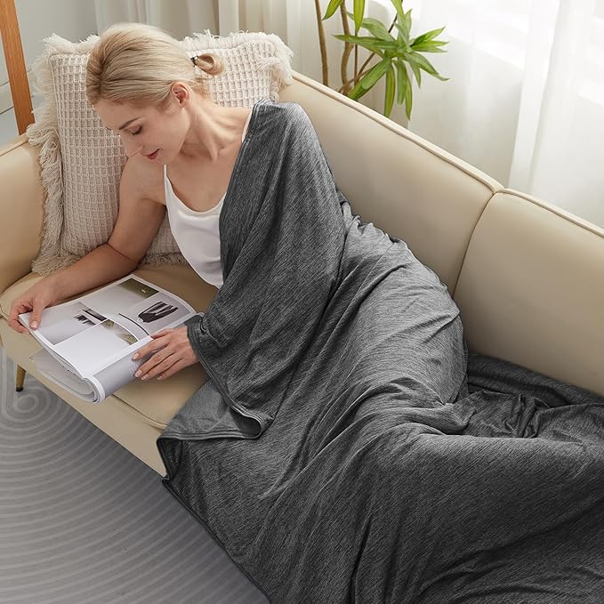 Marchpower Cooling Blanket for Hot Sleepers, Arc-Chill Cooling Blanket for Kids Double-Sided Cooling, Japanese Cooling Fiber Absorbs Body Heat, Lightweight Soft Cold Blankets for Sleeping Summer